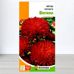 Насіння айстри голчастої Вогник червона, 0,3г, ТМ Яскрава